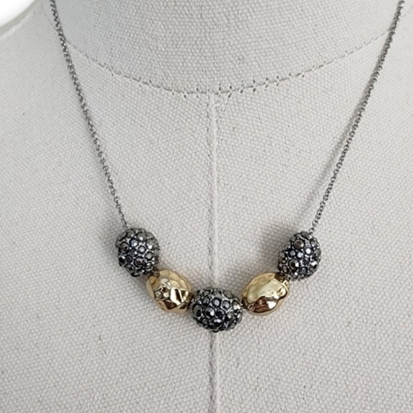 Liz Claiborne Jewelry - Silver/Gold Jeweled Beaded Necklace